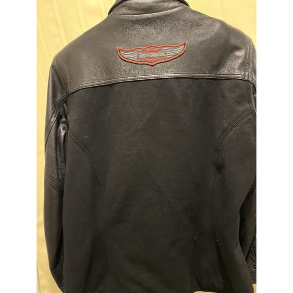 Harley-Davidson Womens Size LG Embossed Leather Jacket Black DC - Picture 11 of 12